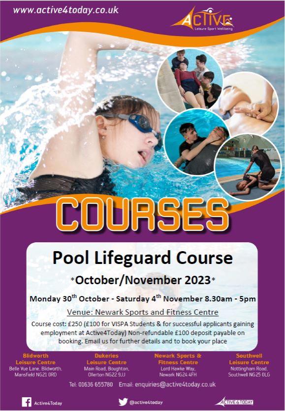 Pool Lifeguard course Oct 23